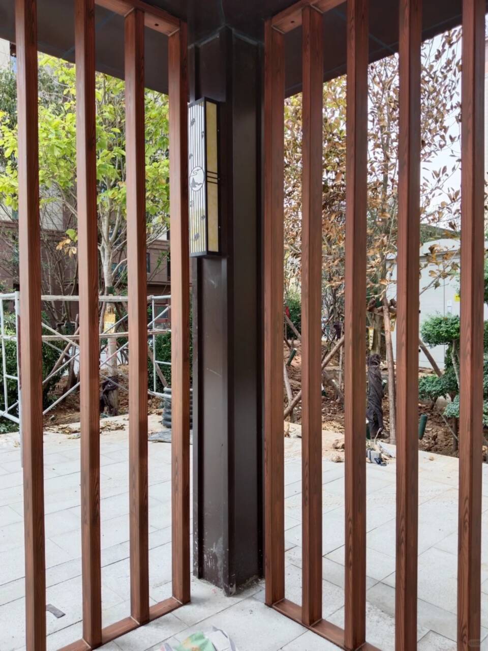廊架長廊木紋漆批發(fā)廠家