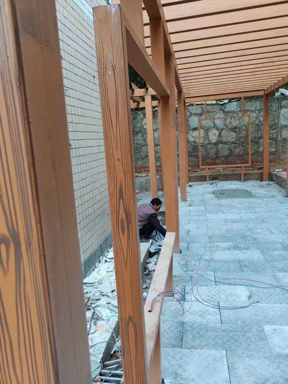 仿古園林建筑木紋漆廠家施工