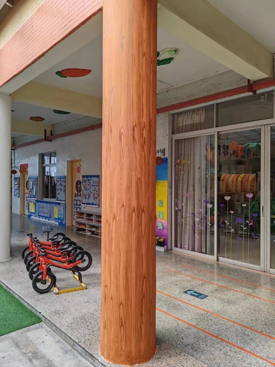 栈道护栏木纹漆厂家施工湖南