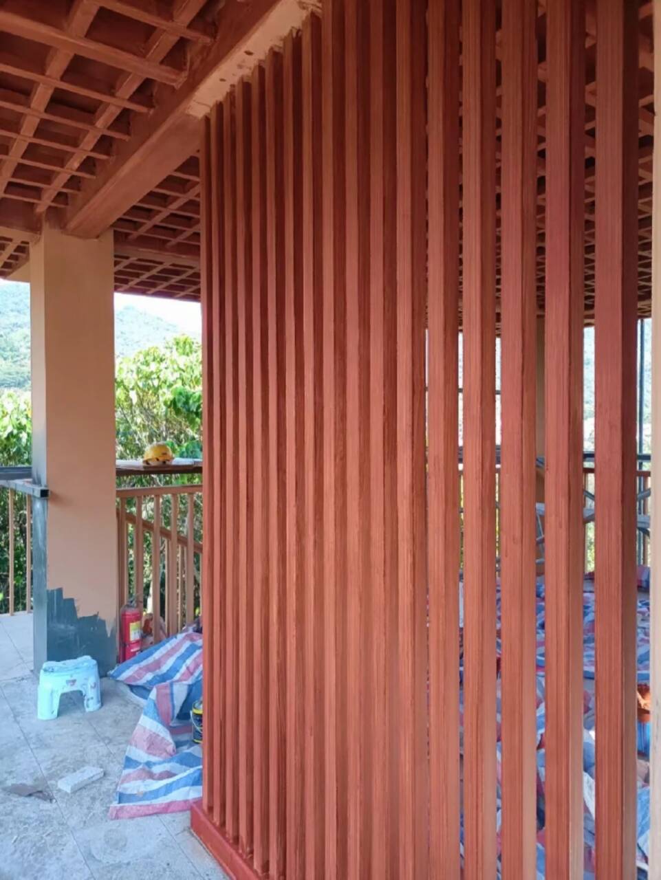 生態復古木紋漆，方鋼圓管木紋漆，藝術涂料源頭工廠出貨快