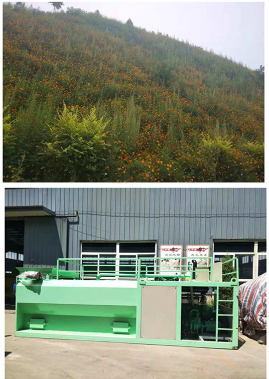 产地直销<万泽锦达>173千瓦客土种草喷浆机生态修复种草机